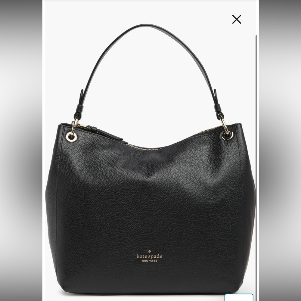 Kate Spade Black Pebbled Leather Shoulder Bag